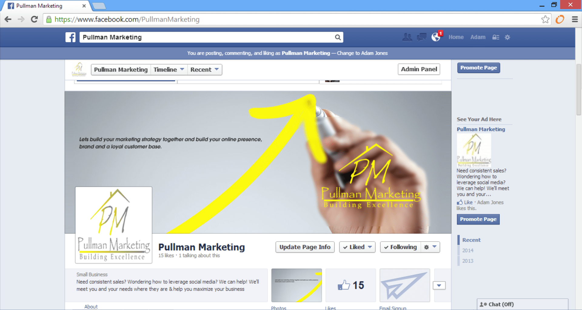 social media strategy - Pullman Marketing - Generic Facebook Page