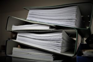 Binders of documents and clutter